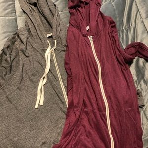 2 Old Navy Lightweight Zip Ups Large